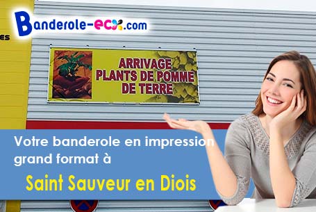 Banderole publicitaire pour vos foires à Saint-Sauveur-en-Diois (Drôme/26340)