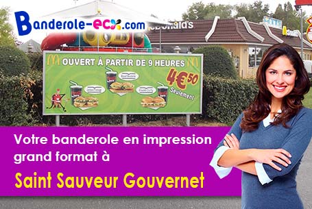 Votre banderole pas cher sur mesure à Saint-Sauveur-Gouvernet (Drôme/26110)