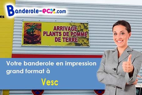 Banderole publicitaire pour vos foires à Vesc (Drôme/26220)