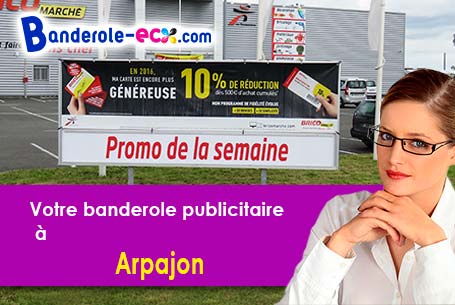 Création graphique inclus pour votre banderole publicitaire à Arpajon (Essonne/91290)