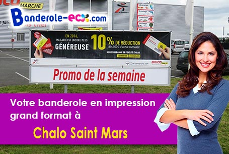 Création graphique inclus pour votre banderole personnalisée à Chalo-Saint-Mars (Essonne/91780)