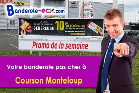 Création graphique inclus pour votre banderole publicitaire à Courson-Monteloup (Essonne/91680)