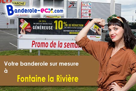 Création graphique gratuite de votre banderole personnalisée à Fontaine-la-Rivière (Essonne/91690)