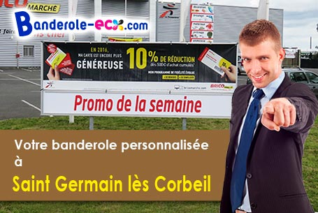 Création graphique inclus pour votre banderole personnalisée à Saint-Germain-lès-Corbeil (Essonne/91