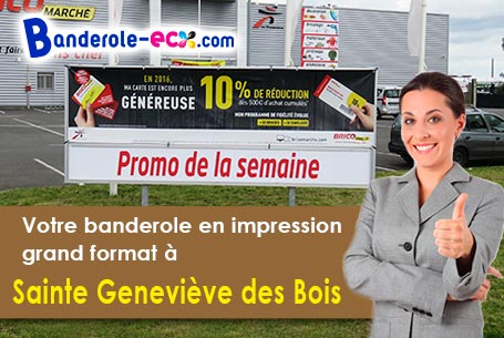 Création graphique gratuite de votre banderole pas cher à Sainte-Geneviève-des-Bois (Essonne/91700)