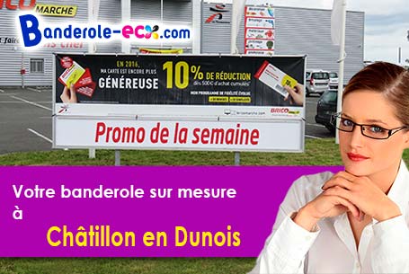 Votre banderole pas cher sur mesure à Châtillon-en-Dunois (Eure-et-Loir/28290)