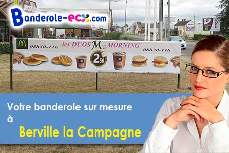 Votre banderole publicitaire sur mesure à Berville-la-Campagne (Eure/27170)