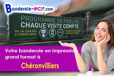 Votre banderole personnalisée sur mesure à Chéronvilliers (Eure/27250)