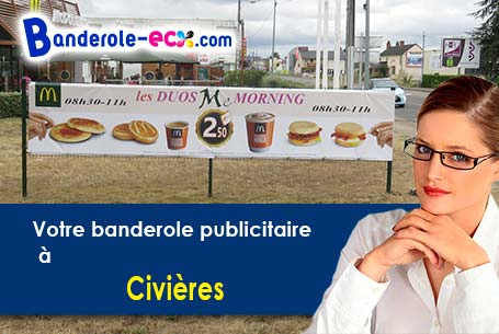 Votre banderole publicitaire sur mesure à Civières (Eure/27630)