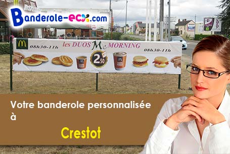 Votre banderole publicitaire sur mesure à Crestot (Eure/27110)