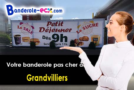 Votre banderole personnalisée sur mesure à Grandvilliers (Eure/27240)