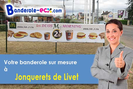 Votre banderole publicitaire sur mesure à Jonquerets-de-Livet (Eure/27410)