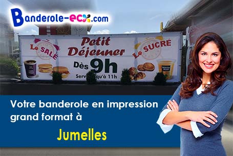 Votre banderole publicitaire sur mesure à Jumelles (Eure/27220)