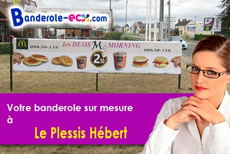 Votre banderole publicitaire sur mesure à Le Plessis-Hébert (Eure/27120)