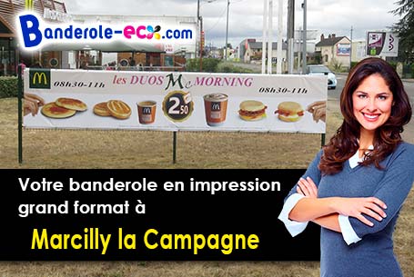 Votre banderole publicitaire sur mesure à Marcilly-la-Campagne (Eure/27320)