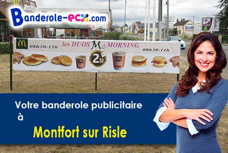 Votre banderole personnalisée sur mesure à Montfort-sur-Risle (Eure/27290)