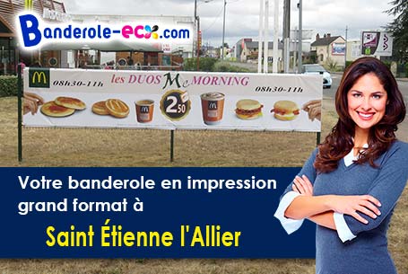 Votre banderole pas cher sur mesure à Saint-Étienne-l'Allier (Eure/27450)