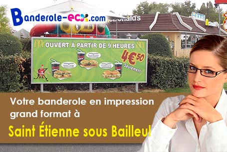 Votre banderole publicitaire sur mesure à Saint-Étienne-sous-Bailleul (Eure/27920)