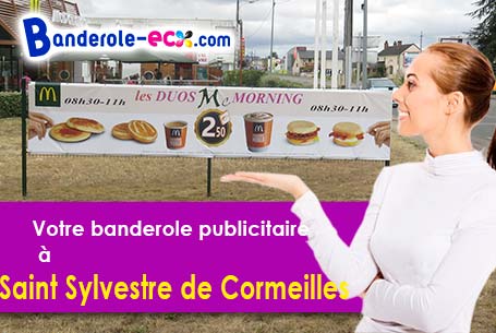 Votre banderole publicitaire sur mesure à Saint-Sylvestre-de-Cormeilles (Eure/27260)