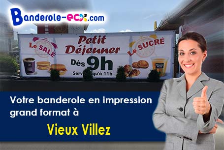 Votre banderole publicitaire sur mesure à Vieux-Villez (Eure/27600)