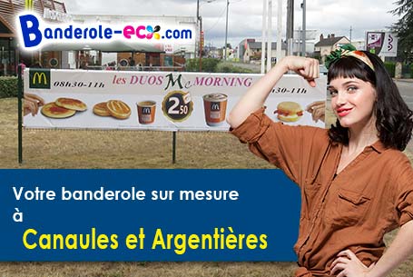 Création de votre banderole publicitaire à Canaules-et-Argentières (Gard/30350)