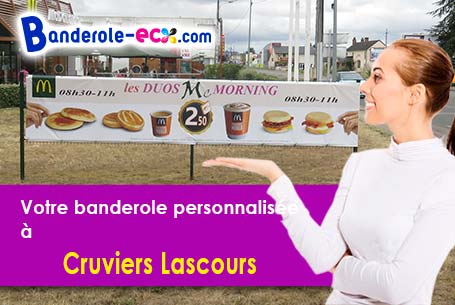 Création de votre banderole publicitaire à Cruviers-Lascours (Gard/30360)
