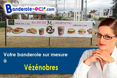 Création de votre banderole personnalisée à Vézénobres (Gard/30360)