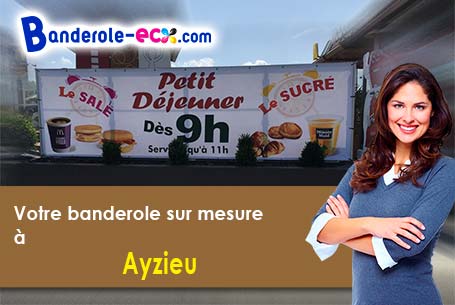 Livraison de votre banderole personnalisée à Ayzieu (Gers/32800)