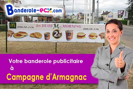 Livraison de votre banderole personnalisée à Campagne-d'Armagnac (Gers/32800)