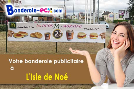 A L'Isle-de-Noé (Gers/32300) livraison de votre banderole publicitaire
