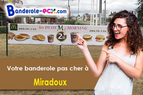 Livraison à Miradoux (Gers/32340) de votre banderole pas cher