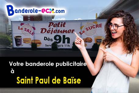 Livraison de votre banderole personnalisée à Saint-Paul-de-Baïse (Gers/32190)
