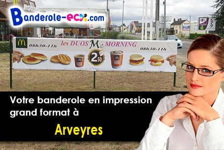 Livraison de votre banderole personnalisée à Arveyres (Gironde/33500)