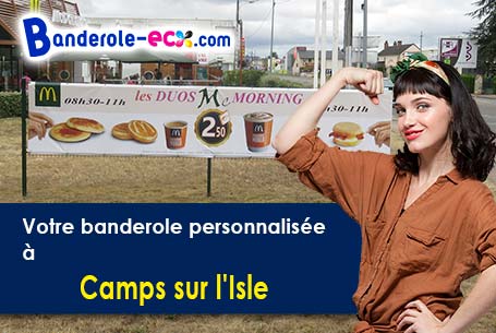 A Camps-sur-l'Isle (Gironde/33660) livraison de votre banderole publicitaire