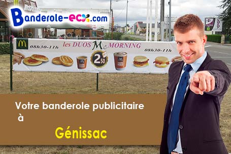 Livraison de votre banderole personnalisée à Génissac (Gironde/33420)