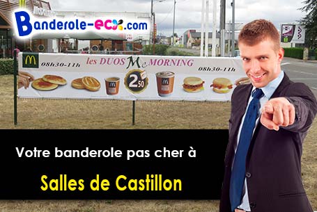 Livraison de votre banderole personnalisée à Salles-de-Castillon (Gironde/33350)