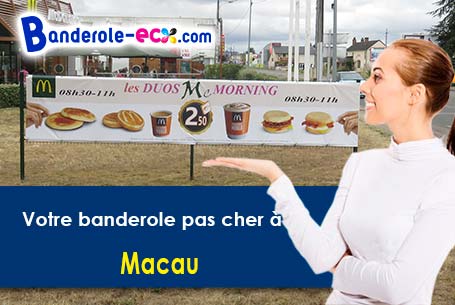 A Macau (Gironde/33460) livraison de votre banderole publicitaire