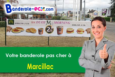 A Marcillac (Gironde/33860) livraison de votre banderole publicitaire