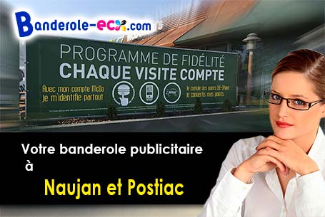 Livraison de votre banderole personnalisée à Naujan-et-Postiac (Gironde/33420)