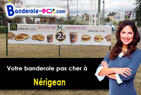 Livraison de votre banderole personnalisée à Nérigean (Gironde/33750)