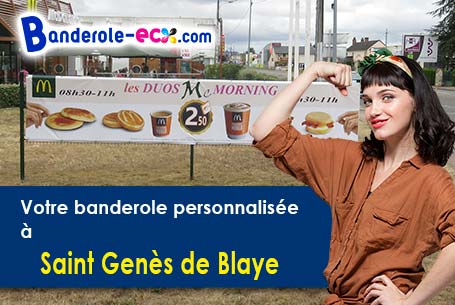 A Saint-Genès-de-Blaye (Gironde/33390) livraison de votre banderole publicitaire