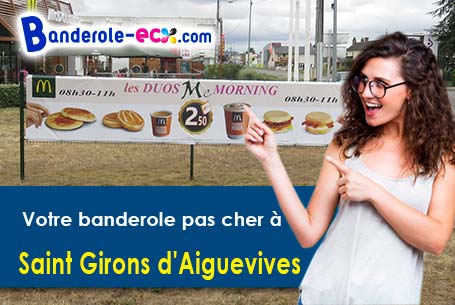 A Saint-Girons-d'Aiguevives (Gironde/33920) livraison de votre banderole publicitaire