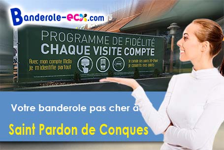 A Saint-Pardon-de-Conques (Gironde/33210) livraison de votre banderole publicitaire
