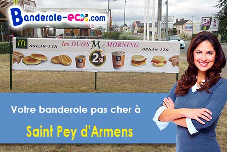 Livraison à Saint-Pey-d'Armens (Gironde/33330) de votre banderole pas cher