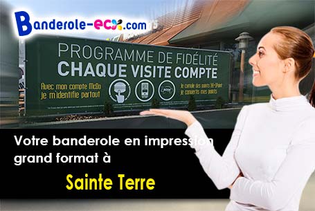 A Sainte-Terre (Gironde/33350) livraison de votre banderole publicitaire