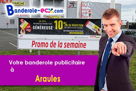 A Araules (Haute-Loire/43200) impression de votre banderole publicitaire