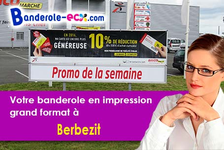 Banderole publicitaire fabriqué sur mesure à Berbezit (Haute-Loire/43160)