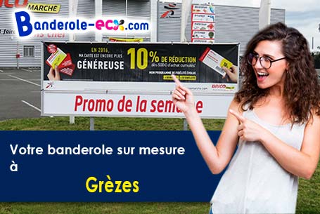 A Grèzes (Haute-Loire/43170) fourniture de votre banderole publicitaire