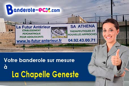 A La Chapelle-Geneste (Haute-Loire/43160) fourniture de votre banderole publicitaire