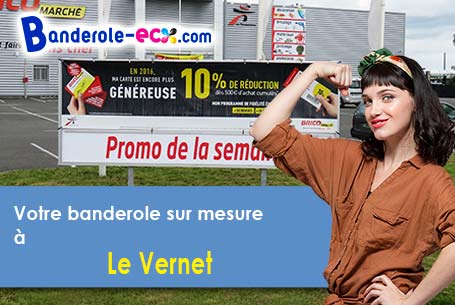 A Le Vernet (Haute-Loire/43320) fourniture de votre banderole pas cher
